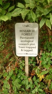 UMBC Research Forest Sign